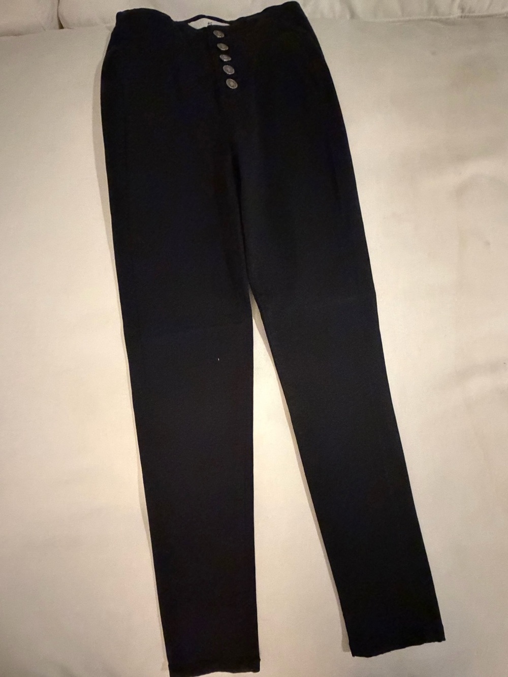 KanCan Women's Black Skinny High-Rise Button-Front Pants